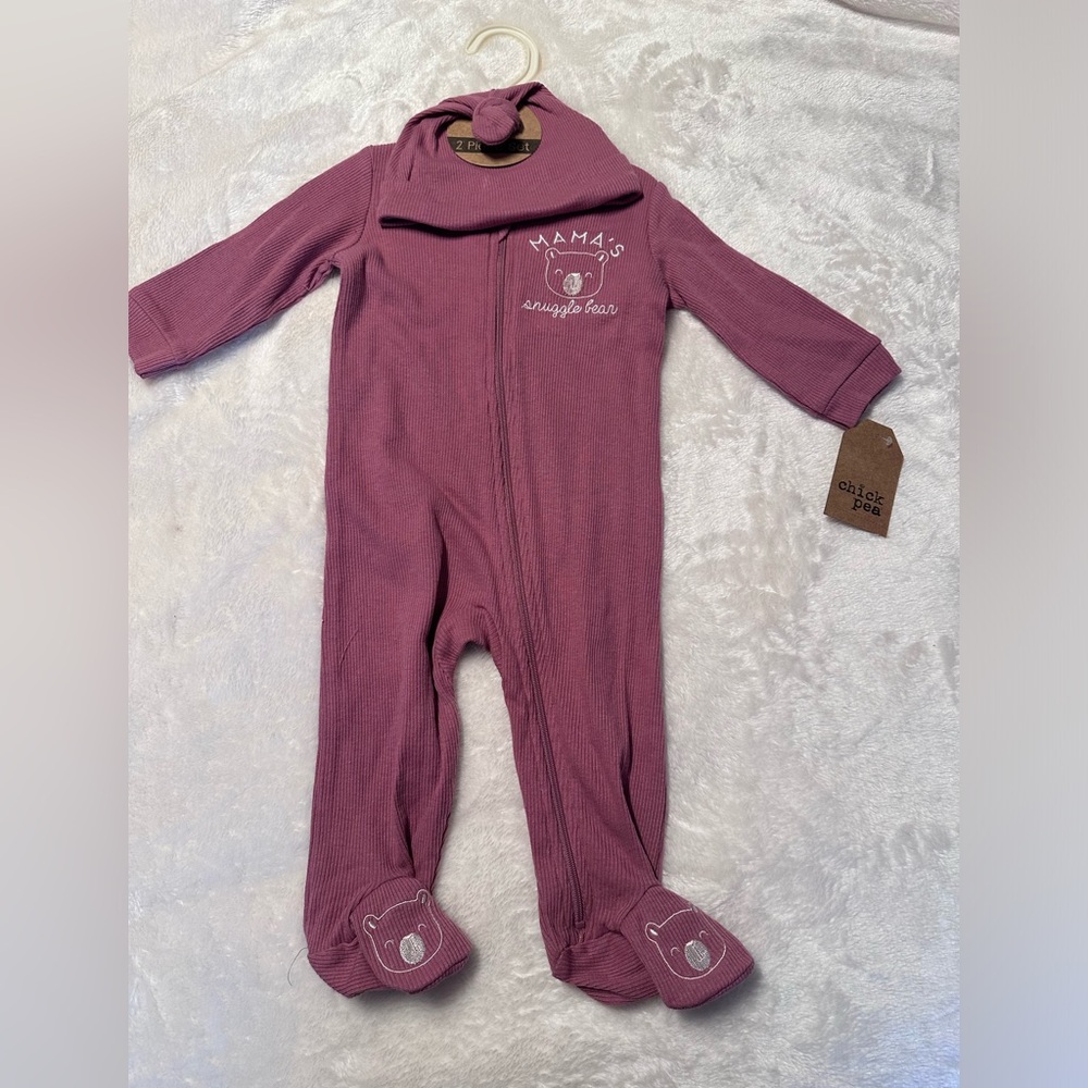 Baby girl 2 piece set onesie 3-6 and 6-9 months